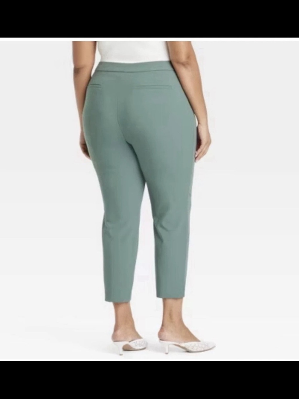 A New Day Stretch Pull-On Ankle Pants in Sage Green 10R NWT - Picture 3 of 3